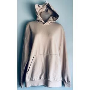 Alo Yoga Oversized Hoodie Cream Beige Double Lined Hood